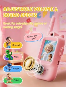 Walkie Talkie Portatili per Bambini, Confezione da 2, Ricaricabili 650mAh, Impermeabili in Plastica, Interfono Video, Portata <1.5km, Giocattolo per Interni/Esterni, per Famiglia - Product Image 4