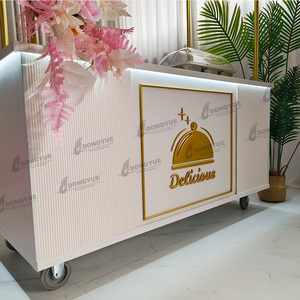 Carrito Personalizado Desmontable de Metal para Dulces, Carrito de Comida Móvil para Embutidos con Logotipo LED - Product Image 4