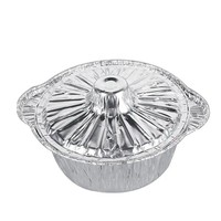 Bol en aluminium moulé en pulpe de qualité alimentaire avec couvercle en aluminium, jetable, personnalisé, prix usine de gros, pour plats à emporter, barbecue et camping