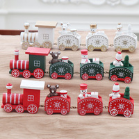 Neue Weihnachtsdekoration Hölzerner Zug Kinder-Kindergarten-Spielzeug Feiertags-Weihnachtsgeschenke Weihnachtsgeschenke