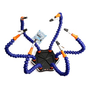 <span class=keywords><strong>Troisième</strong></span> <span class=keywords><strong>main</strong></span> d'aide à la soudure, bras Flexible à 6 griffes, support de fer à souder, outil de réparation de soudage PCB, Station de soudage - Product Image 1