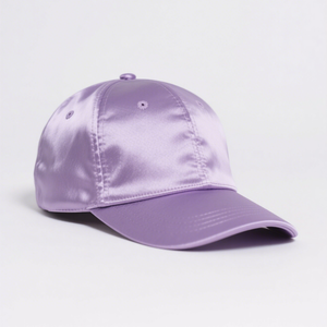 Topi bisbol Satin polos berkilau pria wanita, topi bisbol PAS dapat disesuaikan banyak warna luar ruangan - Product Image 2