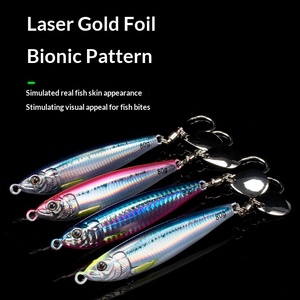 <span class=keywords><strong>Esca</strong></span> Artificiale Little Jack per Pesca in Mare, Jig in Piombo con Paillettes e Amo Singolo, 60g 80g, UV, per Sgombro Spagnolo e Tonno - Product Image 3