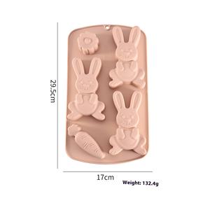 Conejito de Pascua Zanahoria Moldes de silicona Conejito pequeño Zanahoria Bandeja para hornear Chocolates Mini pasteles Herramientas para pasteles Suministros para hornear de Pascua - Product Image 3