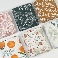 Tissu bambou coton biologique motif personnalisé OEM ODM nouveau-né réception lange d'emmaillotage couverture tissu mousseline couverture bébé
