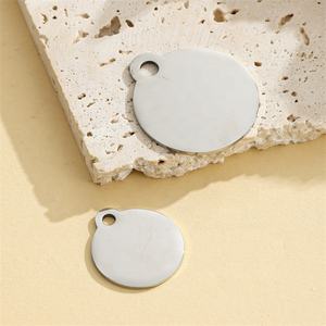 Yiwu Aceon acier inoxydable 19mm à 30mm diamètre différent <span class=keywords><strong>rond</strong></span> solide blanc bricolage Laser graver en gros boucle cercle étiquette de chien - Product Image 3