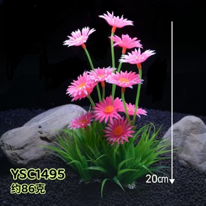 Plantas Acuáticas Artificiales, Flores de Loto de Plástico, Decoración para Acuarios de 13-20 cm, Adorno para Peceras Domésticas - Product Image 3