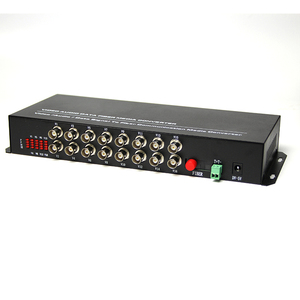1 par de modo único escritorio RS485 16 canales devolver datos de vídeo de fibra convertidor - Product Image 1