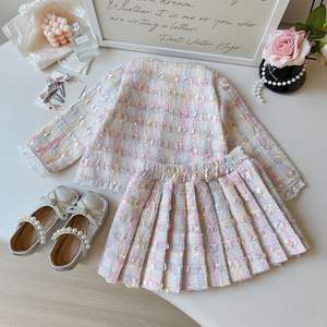 Abiti primavera/autunno 2025 da ragazza alla moda e alla moda Set in due pezzi con giacca e gonna a pieghe <span class=keywords><strong>abbigliamento</strong></span> da ragazza - Product Image 2