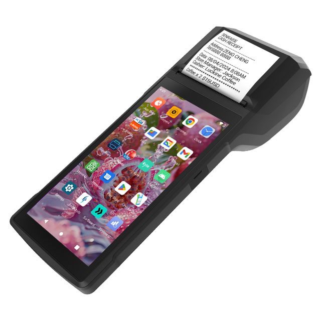 5.5inch Restaurant Handheld Order Machine Handheld Android 13 Pos Integrated Printer with NFC Optional Cash Register Terminal
