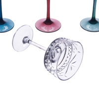 Nouveaux verres à boire de luxe en Tritan et acrylique cristallin, lot de 4, capacité 10 oz, résistants aux chocs et réutilisables