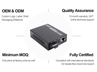 10/100Mbps 单模光纤媒体转换器 20km 双工 SC 转 1 RJ45 以太网转换器 DC5V 适用于电信 Inficomo RD-GS2401-LX