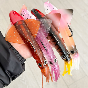 Señuelo de Pesca de Calamar de Plástico Suave de Primera Calidad, 120g-250g, con Cabeza de Plomo para Lanzamiento a Larga Distancia, Cebo para Pesca de Pulpo, Atún y Peces Grandes - Product Image 1