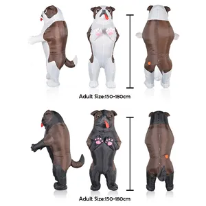 Saygo New Arrivals Adult Size Bulldog Waterproof Cloth Inflatable Cosplay Mascot Costume For Halloween