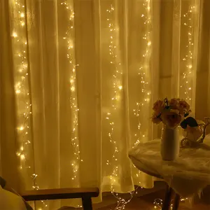 クリスマスツリーの寝室結婚披露宴の寝室の部屋の装飾結婚式の壁の装飾電池式LEDクラスター爆竹ライト