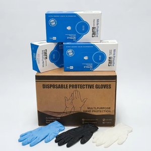 Gants d'examen en nitrile bleus, 100 pièces, prix bas, boîte, gants dentaires synthétiques en nitrile en vrac - Product Image 5