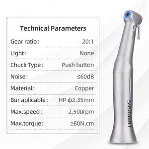 Pieza de mano dental de baja velocidad 20:1 Cirugía de implantes Contraángulo Push Putton Odontologia Equipo de odontología - Product Image 2