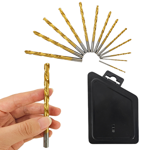 13 Pcs HSS Twist <b>Drill</b> Bit Set Straight Shank for Wood Plastic Aluminum Alloy Hardened Steel Cast Iron - Product Image 4