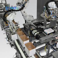 Machine d'emballage robotisée entièrement automatique avec boîte de vitesses PLC, bras robotiques 4-6 axes, système de guidage visuel par caméra, personnalisable (10-60)