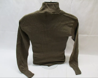 Pull chaud en laine pour hommes Vintage Tactical 100% Pull couleur marron Pull épais pour hommes Automne et hiver
