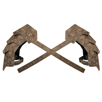 Armure médiévale à quatre couches, style viking nordique, accessoire de cosplay, en PU, ensemble d'armure unisexe pour adulte, en stock