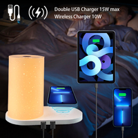 Lampe de chevet d'intérieur pas cher design moderne lampe de chevet chargeur tactile sans fil lampe de bureau avec chargeur sans fil