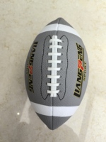 Ballon de rugby en PVC cousu à la machine, taille 9, OEM, pour entraînement, jeunes et adultes, logo personnalisé, impression sur soie, ballon de football américain