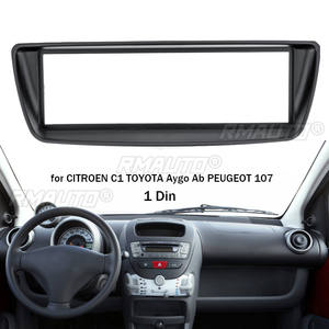 Kit de garniture de façade d'autoradio 1 DIN pour Citroën C1, Toyota Aygo, Peugeot 107 - Garniture intérieure - Product Image 1
