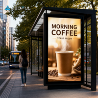 Écran LED haute luminosité P8 pour la publicité aux arrêts de bus, résistant aux intempéries, promotion de marque, installation fixe