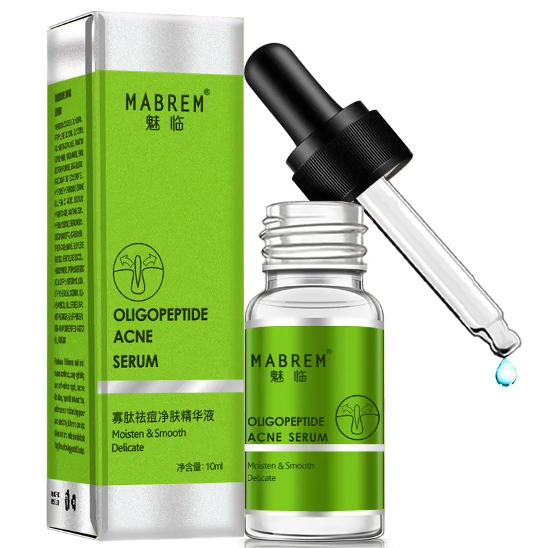 MABREM Oligopeptide lotion nettoyante pour l'acné sérum à la vitamine A pour le contrôle des pores huile raffinage acide glycolique sérum anti-acné Aha