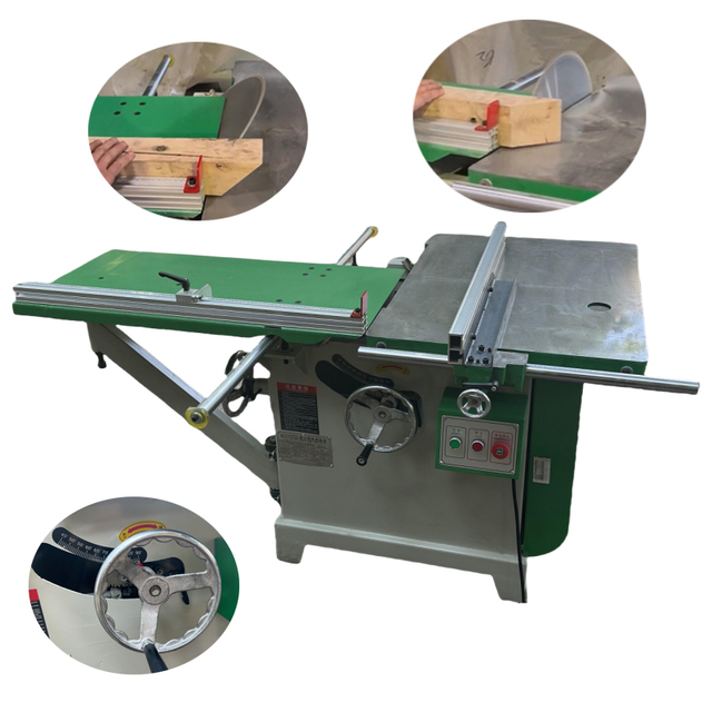Wood Cutting Machine 45 Degree Angles Sliding Table Circular Blade Panel Saw Machine