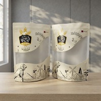 Sachet Doypack Mat Personnalisé avec Grande Fenêtre et Fermeture Zip Refermable pour Emballage de Boulangerie (Noix, Biscuits, Snacks, Pain)