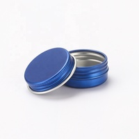 10ml petit pot rond en aluminium bleu royal 10g baume à lèvres conteneur de stockage boîte en fer blanc avec couvercle à vis