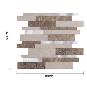 Carrelage en <span class=keywords><strong>pierre</strong></span> naturelle PVC aluminium ardoise rouille, mosaïque autocollante pour surfaces murales - Product Image 6