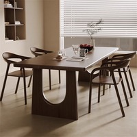 Table à manger en bois massif pour plusieurs personnes Nordic Modern Home Hotel