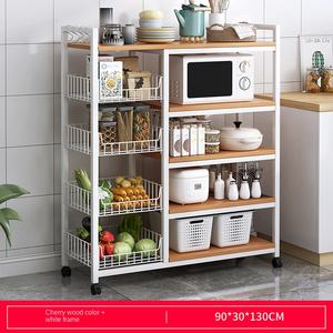 Ensemble de meubles de salon en bois de chêne au design moderne, étagère de rangement de cuisine, support pour <span class=keywords><strong>four</strong></span> à <span class=keywords><strong>micro</strong></span>-ondes, style panneau - Product Image 4