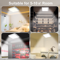 Plafonnier LED à détecteur de mouvement avec télécommande sans fil, luminaire moderne pour intérieur, forme carrée, intensité réglable