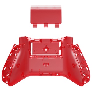 EXtremeRate Clear Red Replacement Controller Battery Cover & Bottom Shell for Xbox Series X & S Controller - Product Image 1