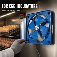 Ventilateur d'incubateur bleu F30 à 4 pales pour une circulation d'air uniforme, souffleur mural pour incubateur d'œufs et armoire d'éclosion de volailles