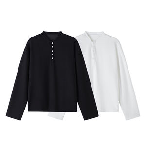 T-shirt à manches courtes pour homme, col rond, velours polyester/coton, coupe classique, couleur unie, respirant, tendance, logo personnalisé, printemps-automne - Product Image 1