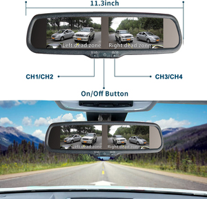 Écran LCD 4.3 pouces double écran moniteur de voiture 4ch <span class=keywords><strong>Av</strong></span> in avec support spécial pour Toyota Jeep Ford <span class=keywords><strong>Honda</strong></span> Nissan - Product Image 4