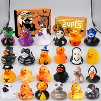 Nouvelle boîte mystère de canards en plastique pour Halloween, petit canard jaune pour enfants, figurine de canard pour Halloween, calendrier de compte à rebours, boîte cadeau