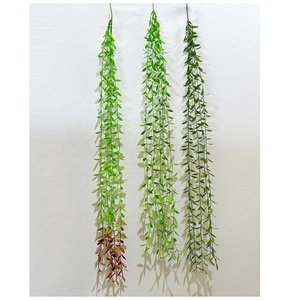 Flores artificiales, <span class=keywords><strong>sauce</strong></span> <span class=keywords><strong>llorón</strong></span>, plantas de plástico, hojas verdes, vid colgante, guirnalda de hiedra sintética para decoración de jardín y hogar - Product Image 6