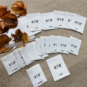 맞춤형 크로 셰 뜨개질 기계 의류 라벨 남성용 여성 의류 고밀도 컴퓨터 짠 직사각형 칼라 - Product Image 3