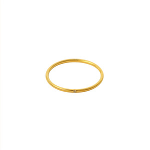 Solid Plain Band <b>Ring</b> 18K Gold Plated 316 Stainless Steel Unisex Jewelry Gift <b>Circle</b> Geometric Shape - Product Image 5