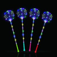 Ensemble de ballons BoBo lumineux LED Neon-Glo décorations de fête à poignée clignotante pour Halloween mariage remise des diplômes nouvel an pour Pâques