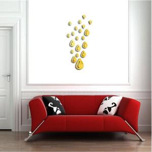 Pegatina de Espejo con Forma de Gota de Agua K130, Adhesivo Acrílico 3D para Pared, Decoración del Hogar, Plateado, Dorado, Negro, Forma Irregular, Impermeable - Product Image 2