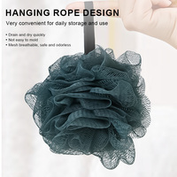 Luffa de douche personnalisé boule éponge de bain Scub accessoires de bain pouf en maille exfoliante épurateur de corps à bulles Loofas bouffée de lavage