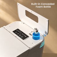 Toilette intelligente moderne sans contact, monobloc, avec bidet à chasse automatique et capteur au pied, pour la vente en gros en Amérique du Nord