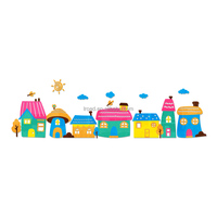 Autocollant mural auto-adhésif 3d tridimensionnel pour l'école maternelle, papier peint décoratif mignon pour petite maison
